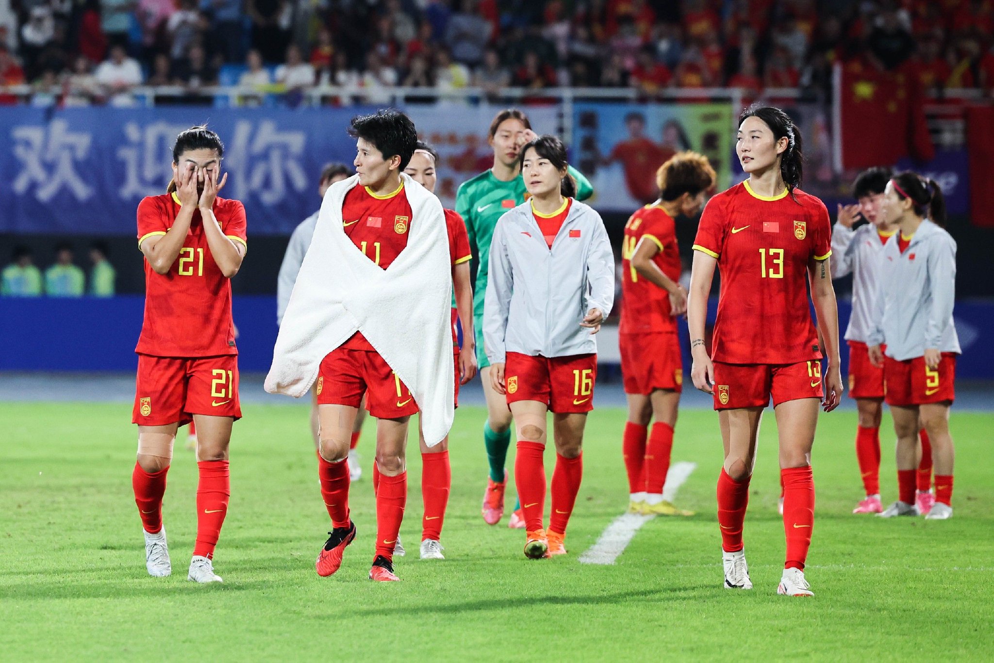 中国女足队员表现出强大实力