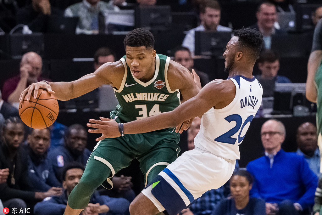 雄鹿大胜森林狼，继续不败